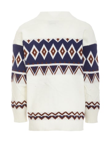Tanuna Damen Strickpullover in Wollweiss