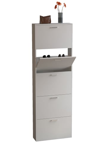 VCM  Holz Schuhregal Schuhschrank Schuhkipper Sulos XL in Weiß