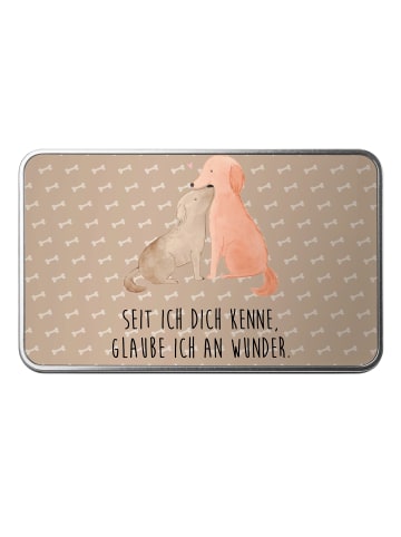 Mr. & Mrs. Panda Teedose Metall Hunde Liebe mit Spruch in Hundeglück