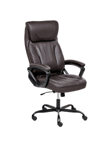 Beliani Chefsessel PROUD in Braun/Schwarz - (W) 66 x (H) 115 x (L) 66 cm