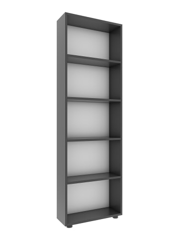 VCM Holz Büro Regal Bücher Ordner Aktenregal Bulas 5f in Anthrazit