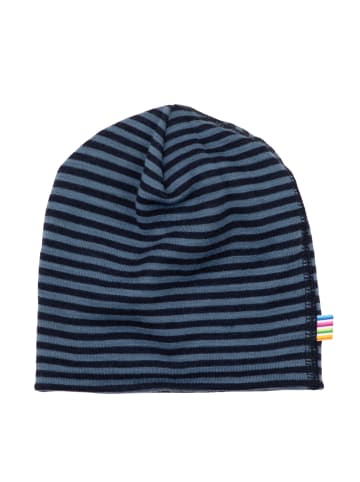 Joha Beanie aus Merinowolle in blau