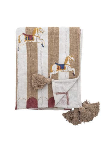 Bloomingville Decke MERRY GO ROUND Natur Braun 160x130 cm