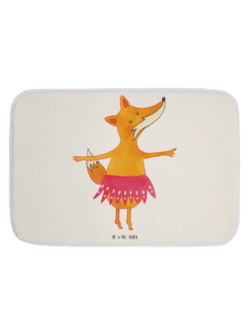 Mr. & Mrs. Panda Badezimmerteppich Fuchs Ballerina ohne Spruch in Weiß