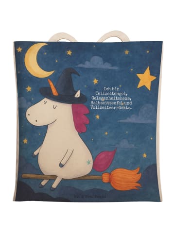 Mr. & Mrs. Panda Umhängetasche Einhorn Hexe Design mit Spruch in Weiß