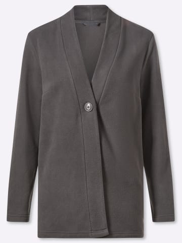 Sieh an! Fleece-Jacke in anthrazit