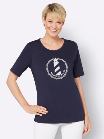 Sieh an! Kurzarmshirt in marine-weiß