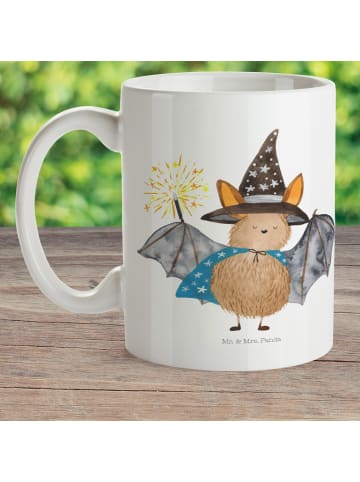 Mr. & Mrs. Panda Camping Tasse Fledermaus Zauberer ohne Spruch in Weiß