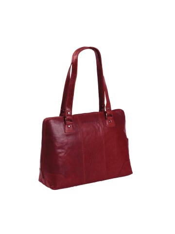 The Chesterfield Brand C48.1006 Resa Schultertasche Antique Buff Crumbled Leder in red