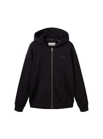 TOM TAILOR Denim Sweat-Jacke in schwarz