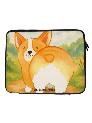 Mr. & Mrs. Panda Laptop Tasche Corgi Po Design ohne Spruch in Weiß