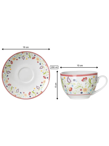 Ritzenhoff & Breker Kaffeetasse mit Untertasse Shanti 220 ml bunt in bunt