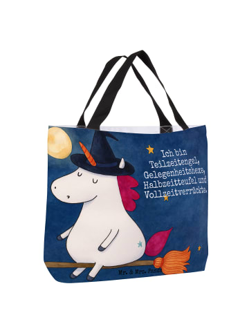 Mr. & Mrs. Panda Schultasche Einhorn Hexe Design mit Spruch in Weiß