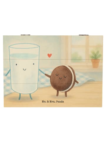 Mr. & Mrs. Panda Geschenkdose Milch Keks Design ohne Spruch in Weiß