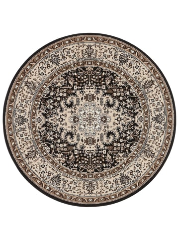 Nouristan Orientalischer Kurzflor Teppich Skazar Isfahan Creme Braun