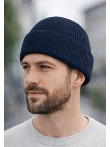 Yuhu Beanie aus Polyester Unisex für Herbst und Winter in Dunkel-Blau