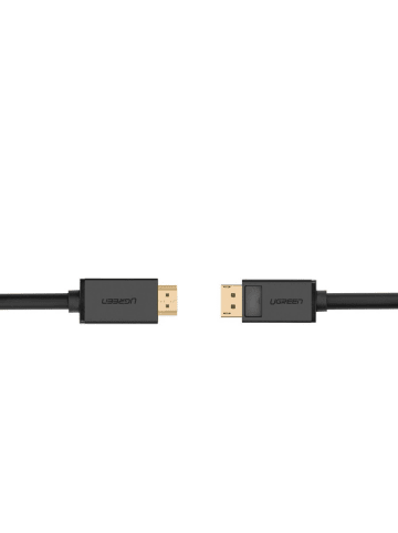 Ugreen Ugreen Unidirektionales DisplayPort-zu-HDMI-Kabel 4K 30Hz AWG  Schwarz in Schwarz