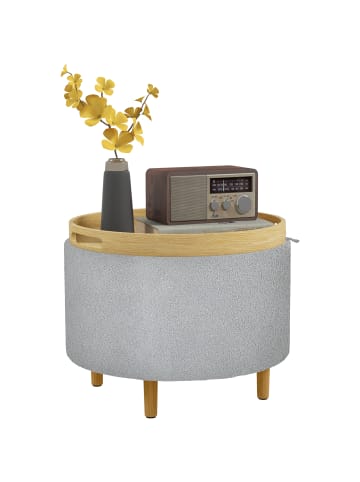 HOMCOM Sitzhocker in Grau 56L x 56B x 42H cm