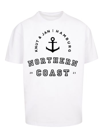 F4NT4STIC T-Shirt Northern Coast Nordsee Knut & Jan Hamburg in weiß