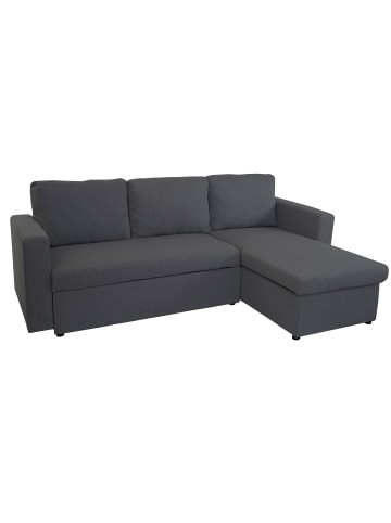 MCW Schlafsofa mit Schlaffunktion D92, Dunkelgrau, ohne Deko-Kissen