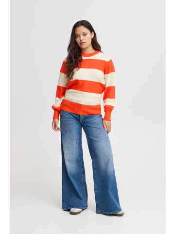 ICHI IHEden loose fit in Orange.com Almond Milk stripe