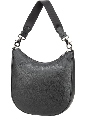 Mandarina Duck Beuteltasche Mellow Leather Hobo FZT75 in Nero