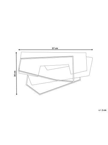 Beliani Wandobjekt ENNIS in Braun/Schwarz - (W) 57 x (H) 36 x (L) 3 cm