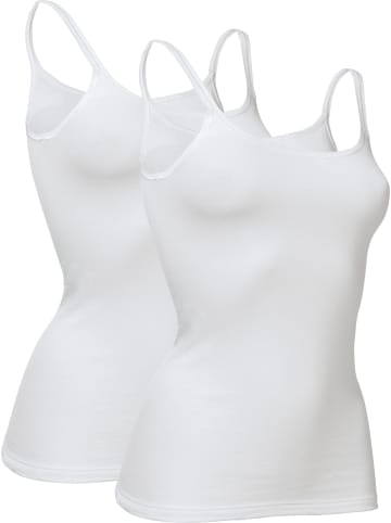 Con-ta Baumwolle, Feinripp Unterhemd 2er-Pack in weiß