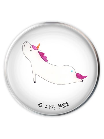 Mr. & Mrs. Panda Abfluss-Stopfen Einhorn Yoga ohne Spruch in Weiß