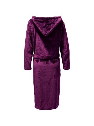 REDBEST Fleece Unisex-Bademantel mit Kapuze Perris in beere