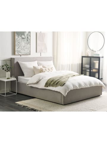 Beliani 2-tlg Doppelbett MOISSAC in Grau/Schwarz