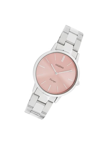 Oozoo Analog-Armbanduhr Oozoo Vintage Series silber mittel (ca. 34mm)
