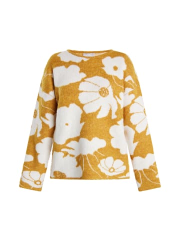 Usha Damen Strickpullover in Curry Weiss