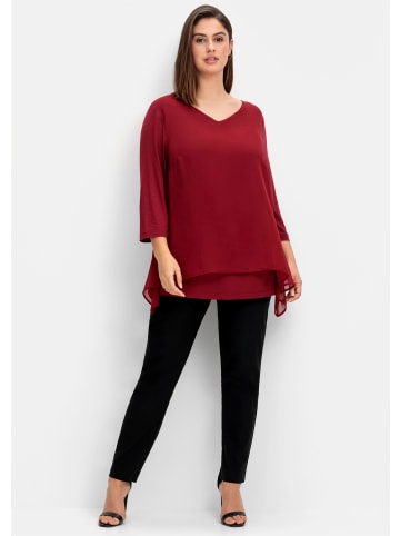sheego Blusenshirt in rubinrot
