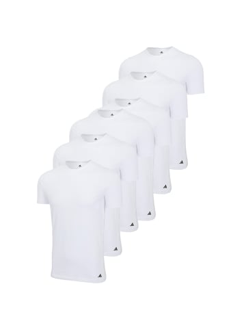 adidas T-Shirt 6er Pack in Weiß