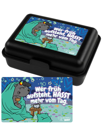 Pummeleinhorn Grummeleinhorn Brotdose mit Trennwand Frühaufsteher Pummeleinhorn in schwarz