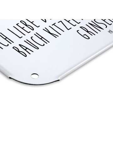 Mr. & Mrs. Panda tafel Robbe Liegen mit Spruch in Weiß