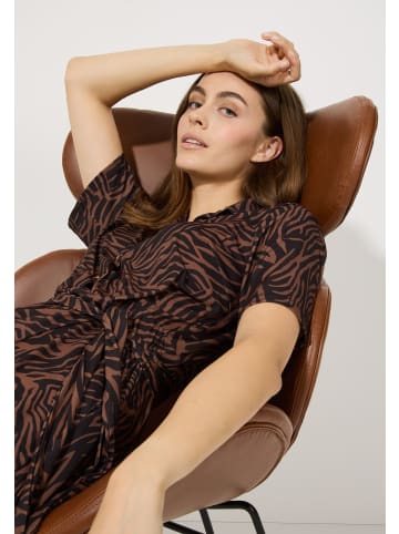 More & More Jersey-Hemdblusenkleid Animalkleid in twotone animal print sweet toffee