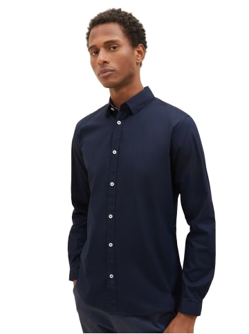 Tom Tailor Hemd STRETCH POPLIN in Blau