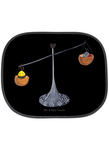 Mr. & Mrs. Panda Auto Sonnenschutz Sternzeichen Waage ohne Spruch in Schwarz