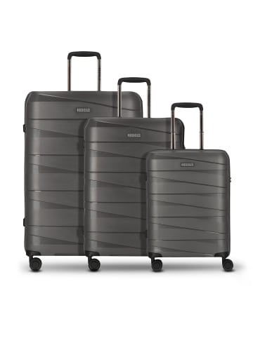 Redolz Essentials 10 3-SET 4 Rollen Kofferset 3-teilig in grey-metallic 2