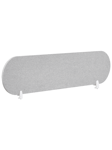 Beliani Schreibtischtrennwand SPARKY in Grau - (W) 160 x (H) 40 x (L) 2 cm