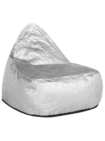 Beliani 2-tlg Sitzsack DROP in Silber