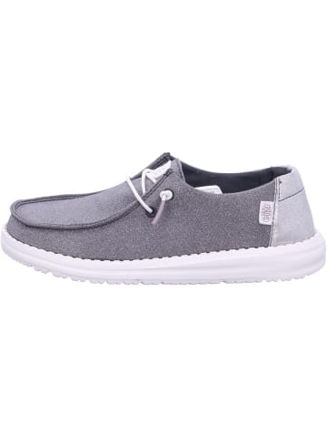 Hey Dude Damen Slipper Wendy metallic in Grau