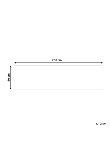 Beliani Kurzflor GORDES in Beige/Blau - (W) 60 x (L) 200 cm