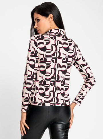 Heine Rollkragenshirt in champagner-schwarz-bedruckt