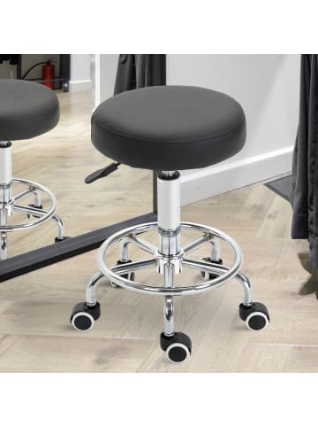 Vinsetto Salonstuhl-Ø42 x 50-64H cm-Schwarz