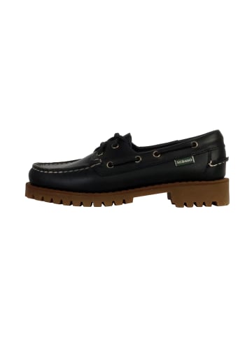 Sebago Sebago Docksides Ranger Waxy Woman Leder-Derby-Schuhe für Damen Blau