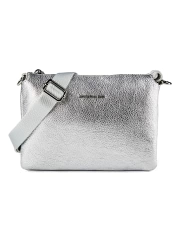 Mandarina Duck Mellow Metal Umhängetasche Leder 23 cm in silver