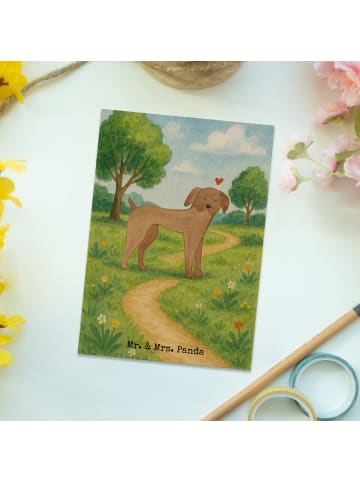 Mr. & Mrs. Panda Postkarte Hund Dogge Design ohne Spruch in Weiß